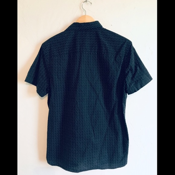 Perry Ellis Black Button Down with Dots - Picture 3 of 5